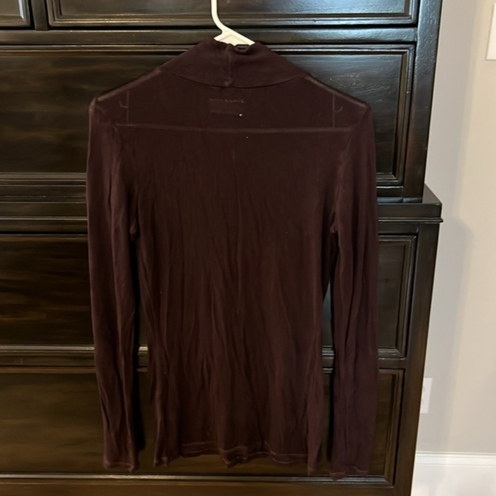 Dark Purple‎ Long Sleeve Turtleneck Top - Picture 3 of 4